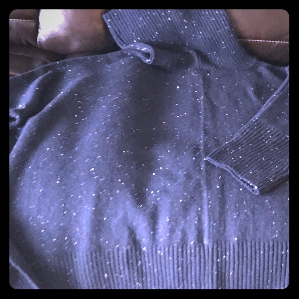 Pullover poncho styled turtle neck sweater